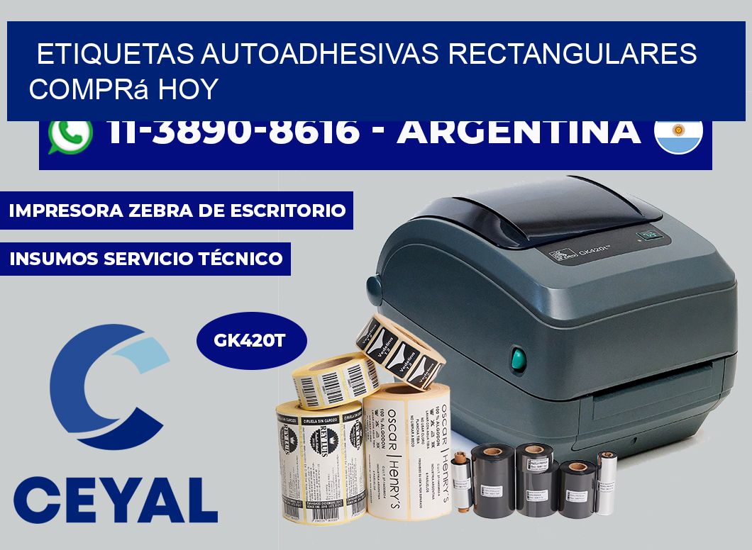 ETIQUETAS AUTOADHESIVAS RECTANGULARES Comprá hoy