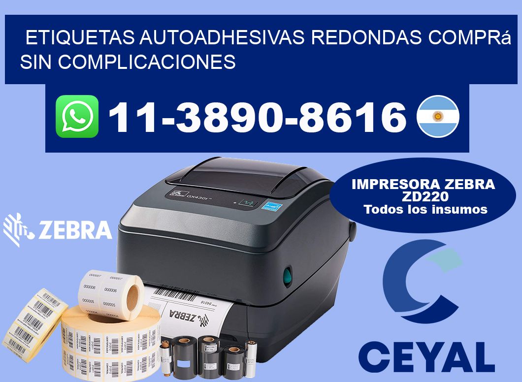 ETIQUETAS AUTOADHESIVAS REDONDAS Comprá sin complicaciones