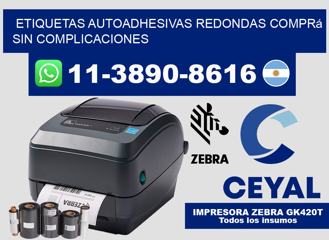 ETIQUETAS AUTOADHESIVAS REDONDAS Comprá sin complicaciones