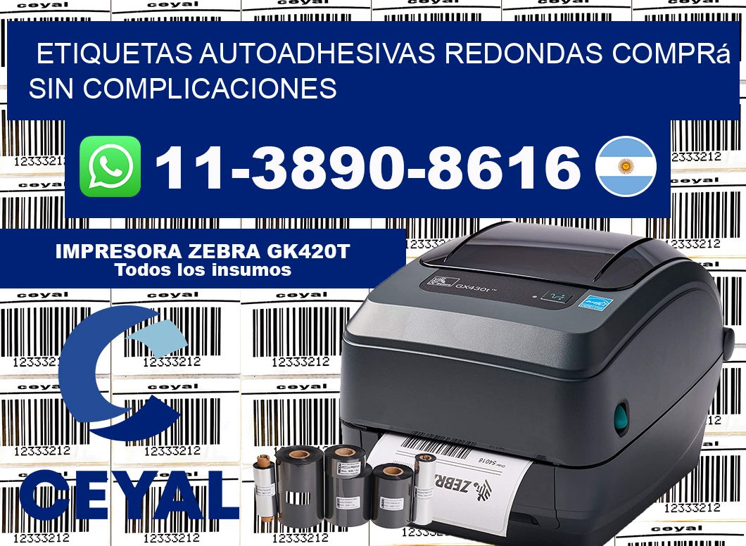 ETIQUETAS AUTOADHESIVAS REDONDAS Comprá sin complicaciones