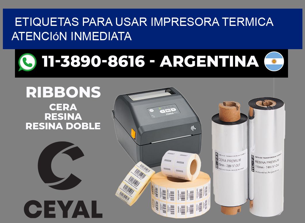 ETIQUETAS PARA USAR IMPRESORA TERMICA Atención inmediata
