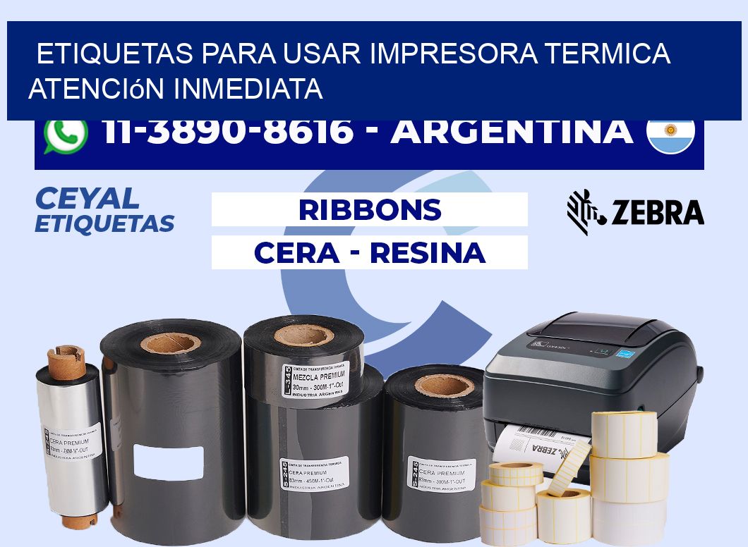 ETIQUETAS PARA USAR IMPRESORA TERMICA Atención inmediata