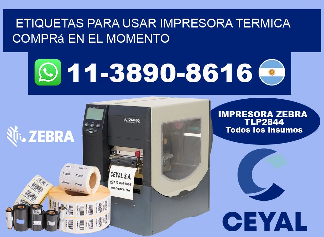 ETIQUETAS PARA USAR IMPRESORA TERMICA Comprá en el momento