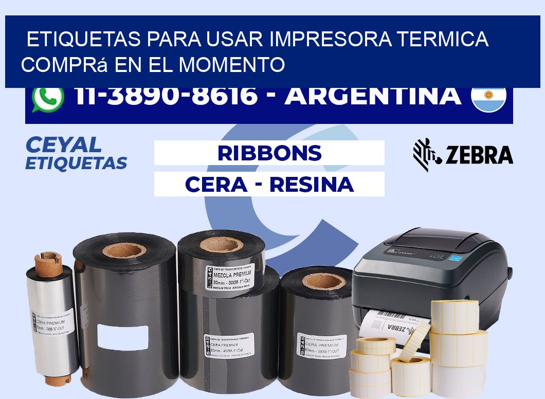 ETIQUETAS PARA USAR IMPRESORA TERMICA Comprá en el momento