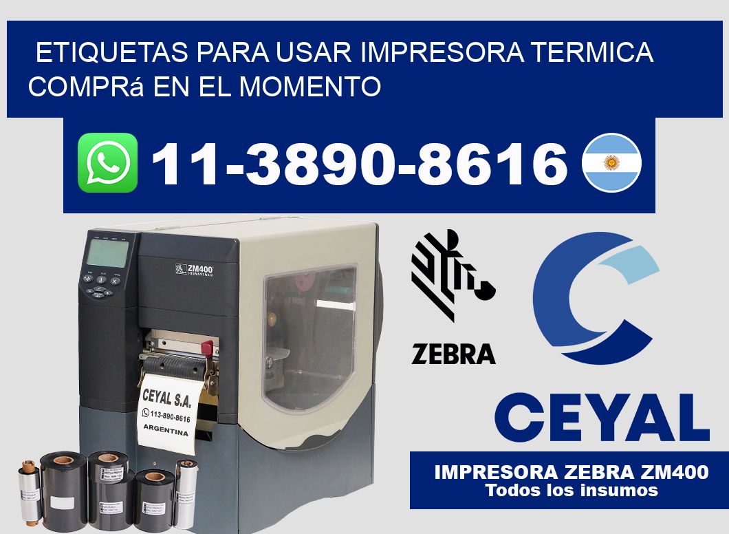 ETIQUETAS PARA USAR IMPRESORA TERMICA Comprá en el momento