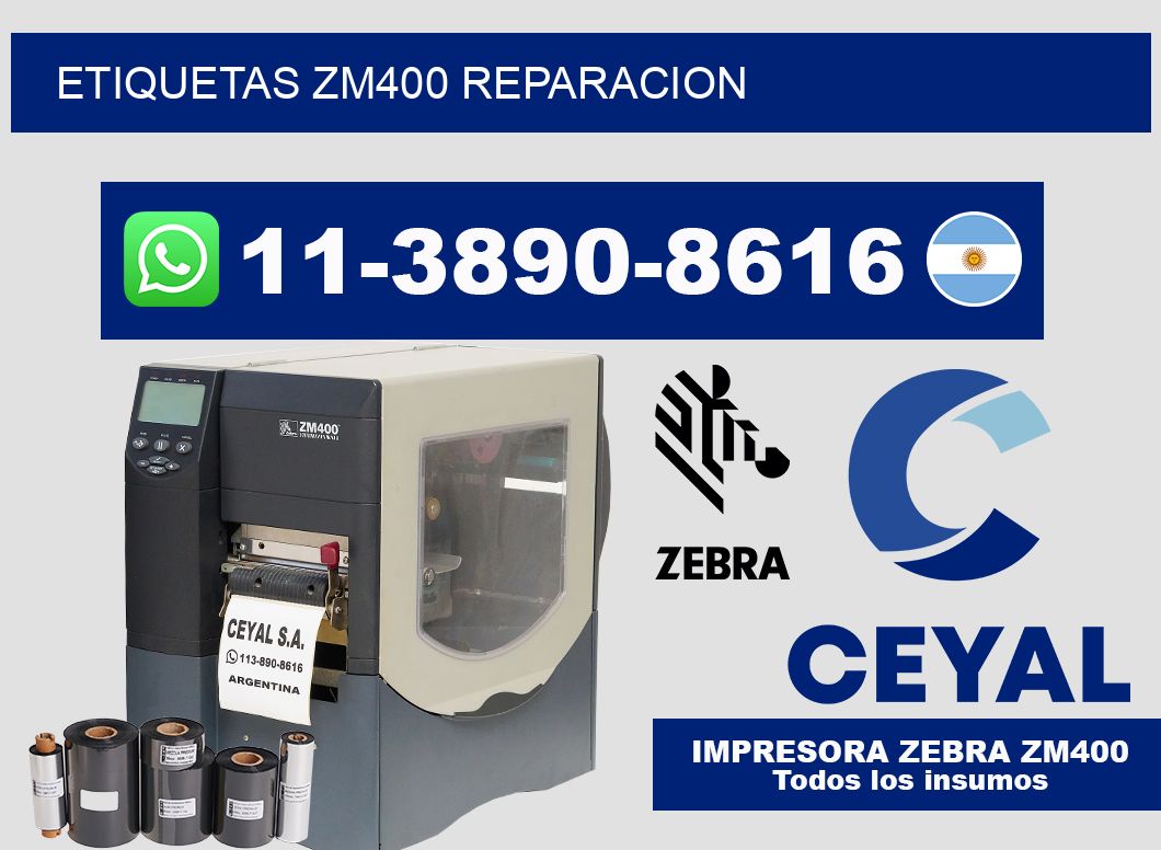 ETIQUETAS ZM400 reparacion