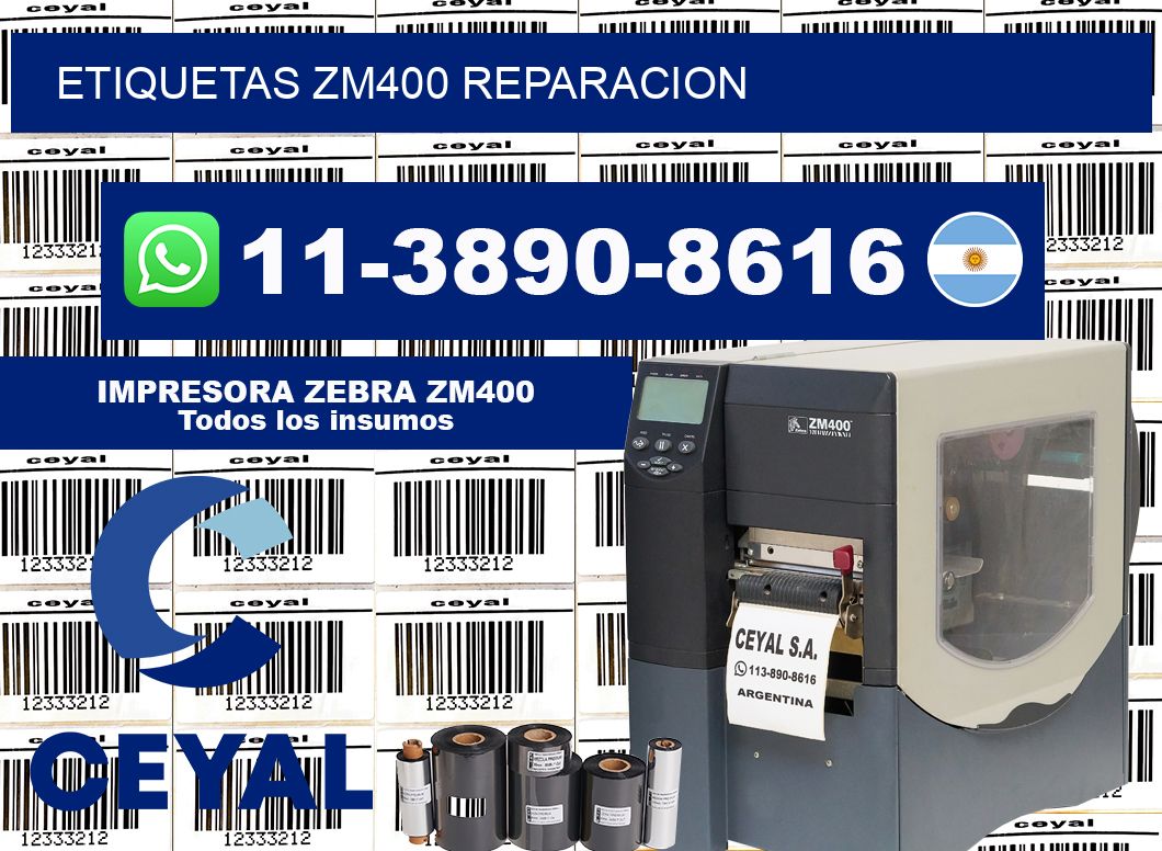 ETIQUETAS ZM400 reparacion