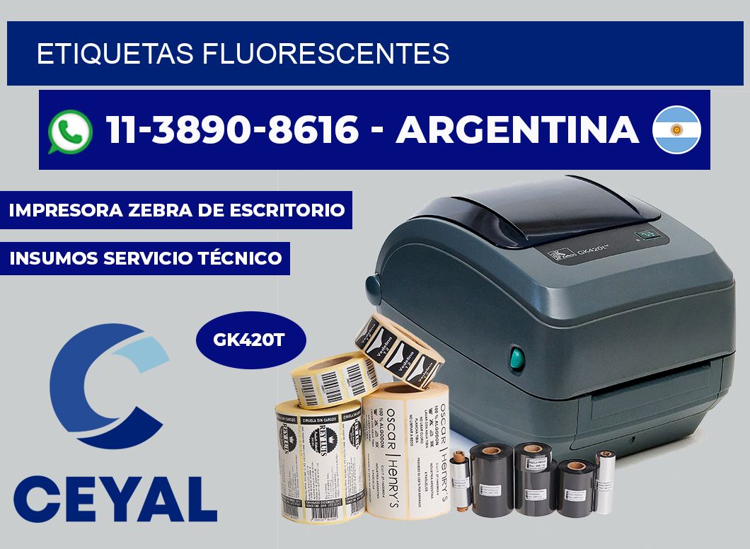 ETIQUETAS fluorescentes