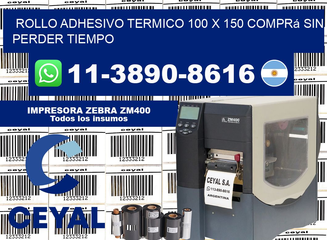 ROLLO ADHESIVO TERMICO 100 X 150 Comprá sin perder tiempo