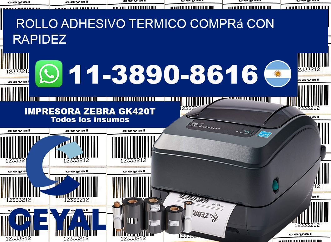 ROLLO ADHESIVO TERMICO Comprá con rapidez