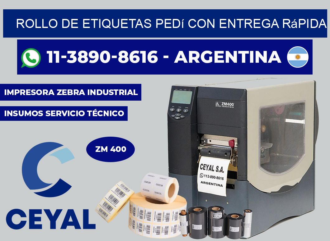 ROLLO DE ETIQUETAS Pedí con entrega rápida