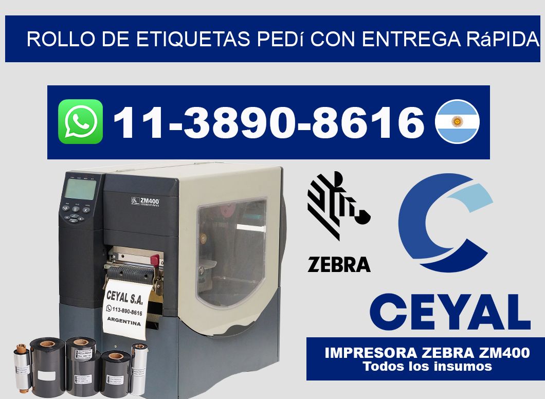 ROLLO DE ETIQUETAS Pedí con entrega rápida