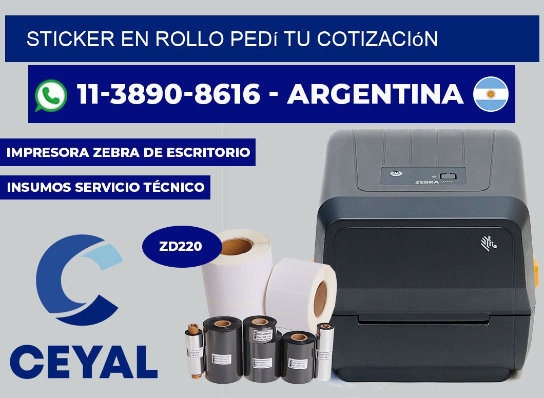 STICKER EN ROLLO Pedí tu cotización