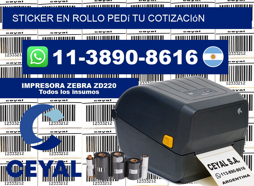 STICKER EN ROLLO Pedí tu cotización