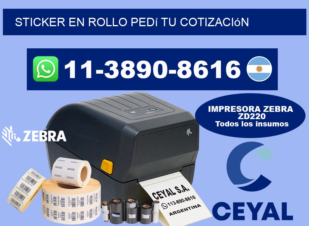 STICKER EN ROLLO Pedí tu cotización