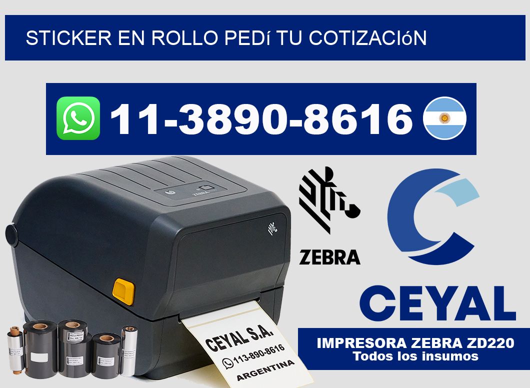 STICKER EN ROLLO Pedí tu cotización