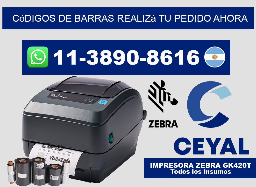 códigos de barras Realizá tu pedido ahora