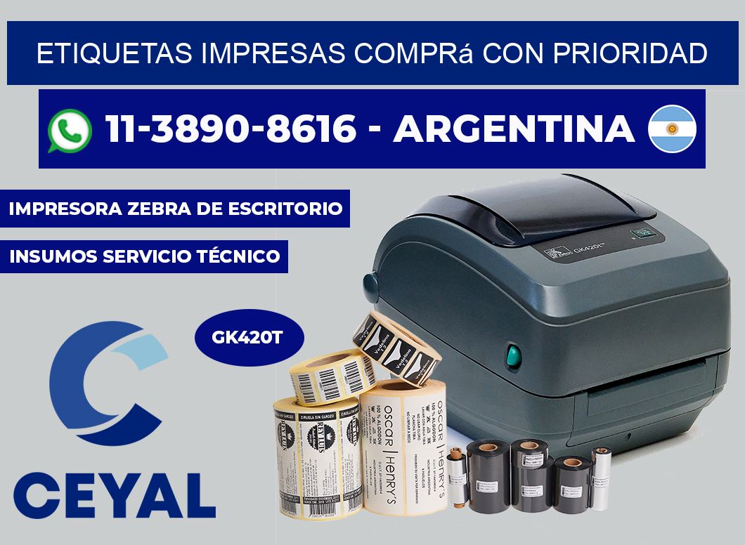 etiquetas impresas Comprá con prioridad