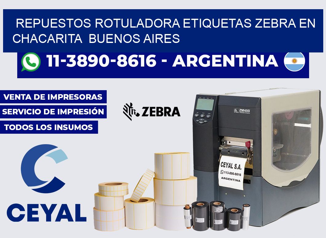 repuestos rotuladora etiquetas Zebra en Chacarita  Buenos Aires