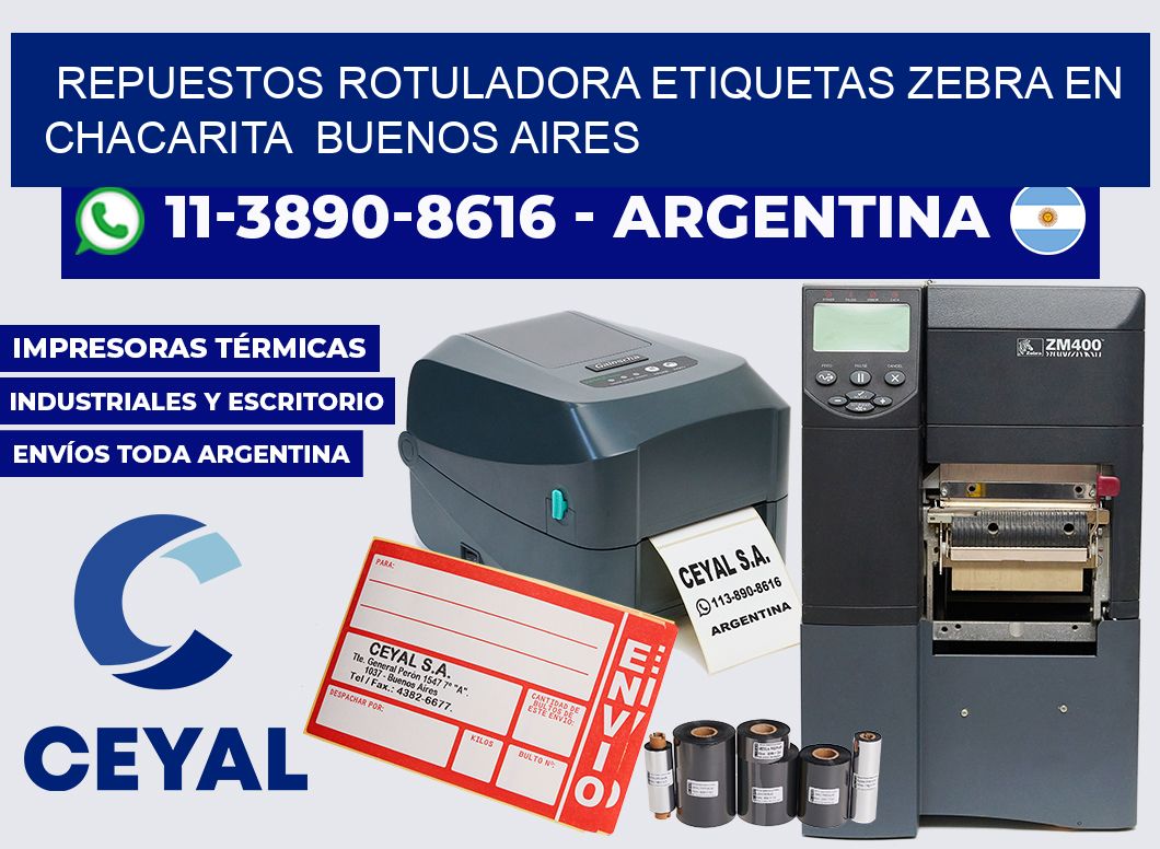 repuestos rotuladora etiquetas Zebra en Chacarita  Buenos Aires