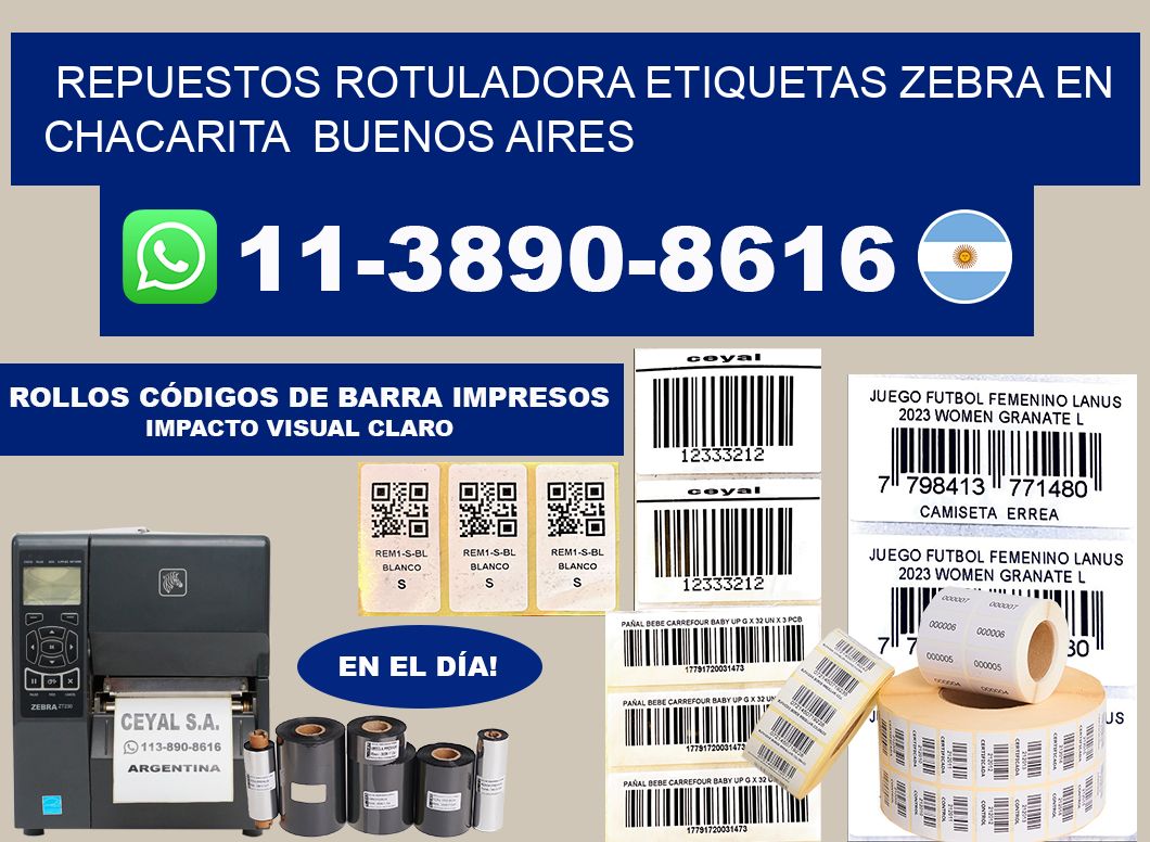 repuestos rotuladora etiquetas Zebra en Chacarita  Buenos Aires