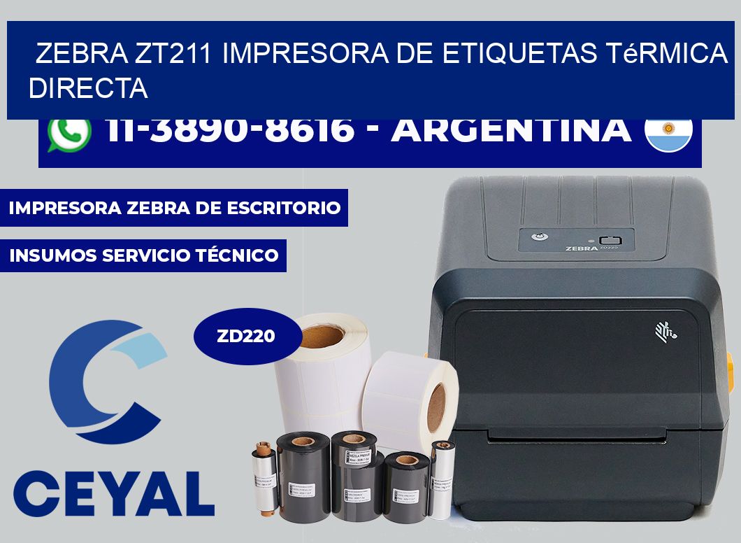 zebra ZT211 impresora de etiquetas térmica directa
