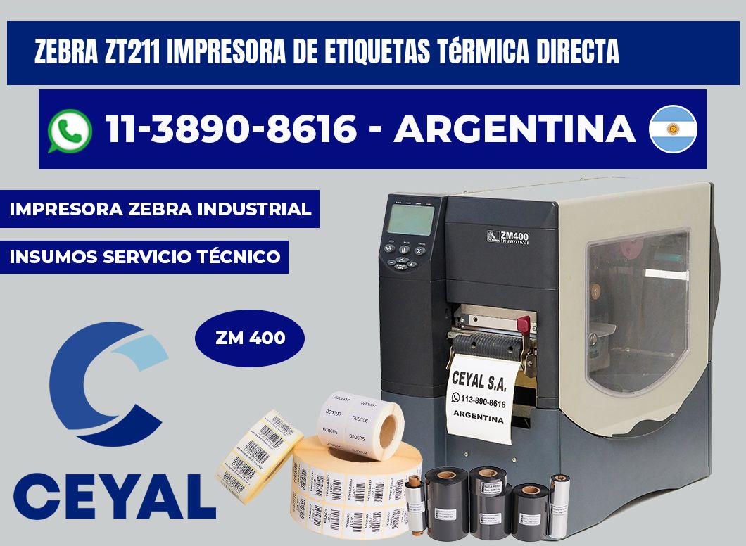 zebra ZT211 impresora de etiquetas térmica directa