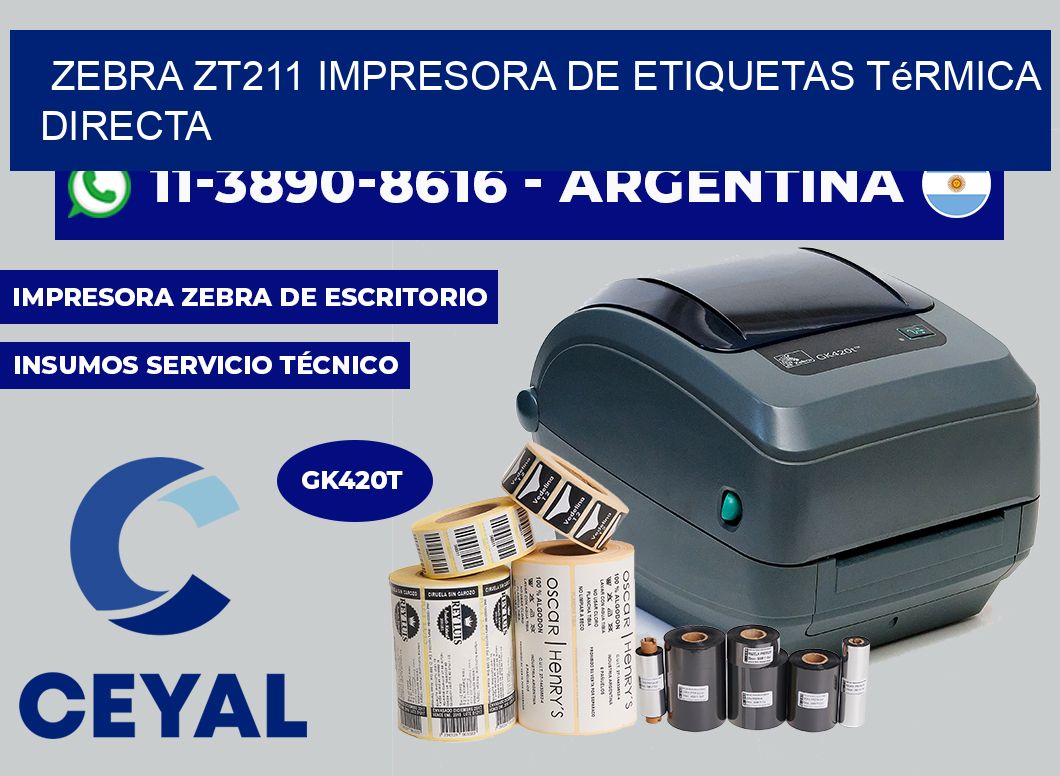 zebra ZT211 impresora de etiquetas térmica directa