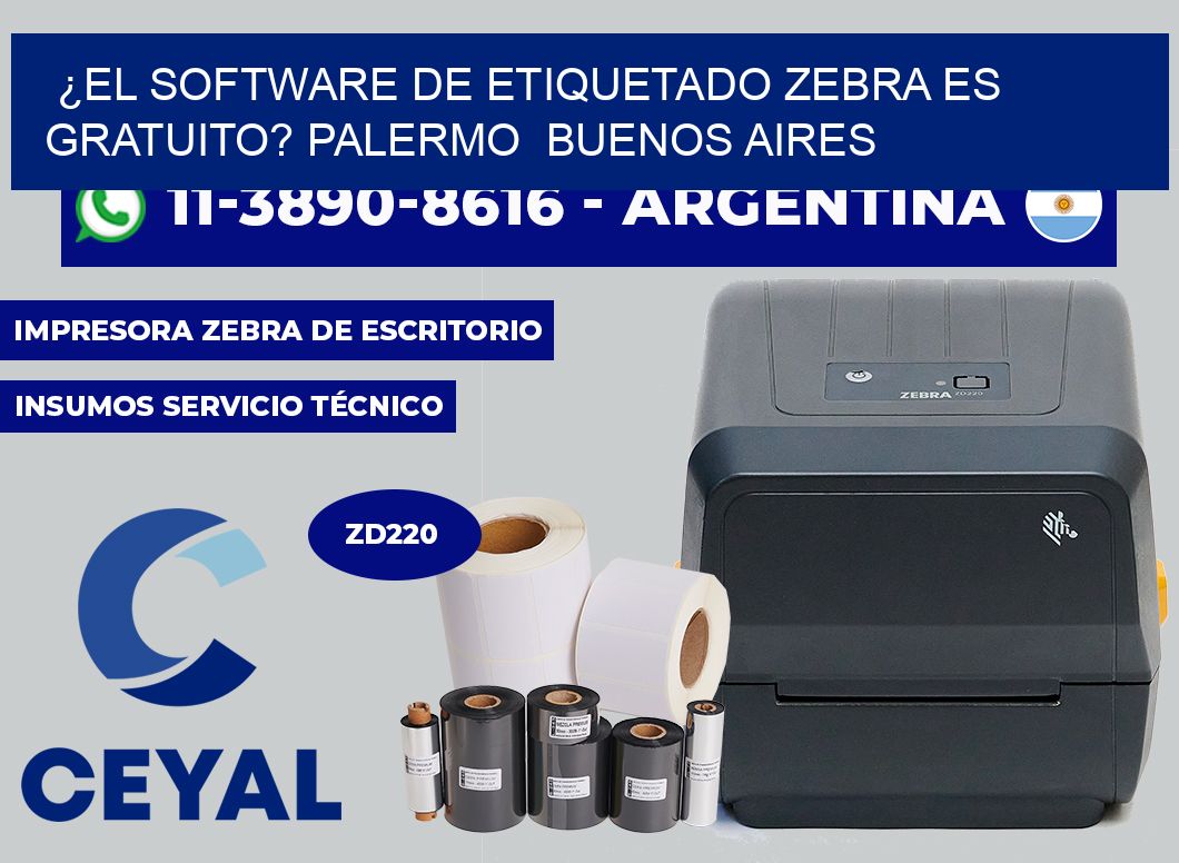 ¿El software de etiquetado Zebra es gratuito? Palermo Buenos Aires