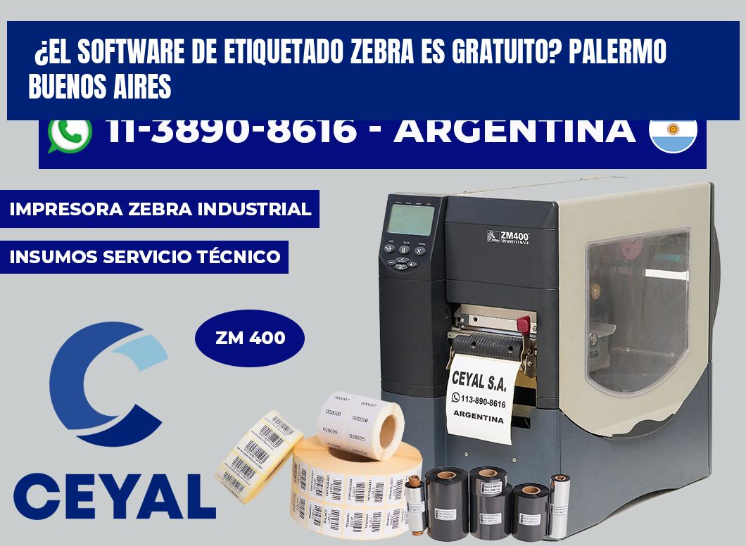 ¿El software de etiquetado Zebra es gratuito? Palermo Buenos Aires
