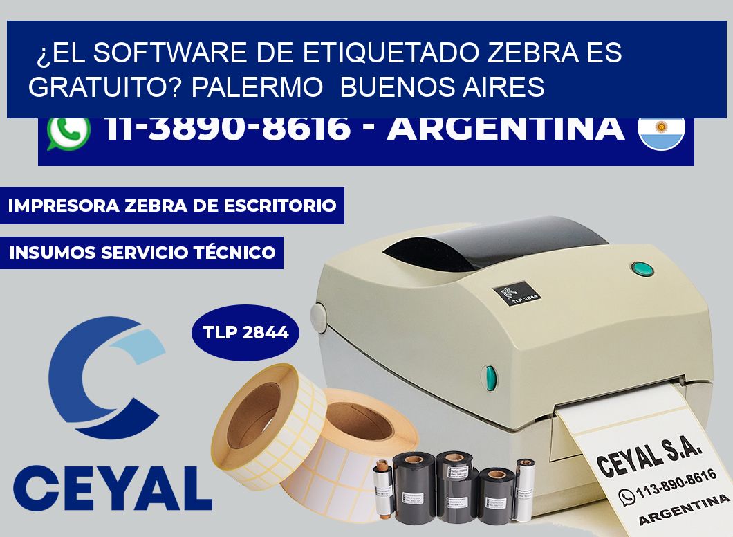 ¿El software de etiquetado Zebra es gratuito? Palermo  Buenos Aires