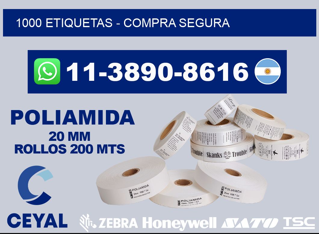 1000 ETIQUETAS - Compra segura