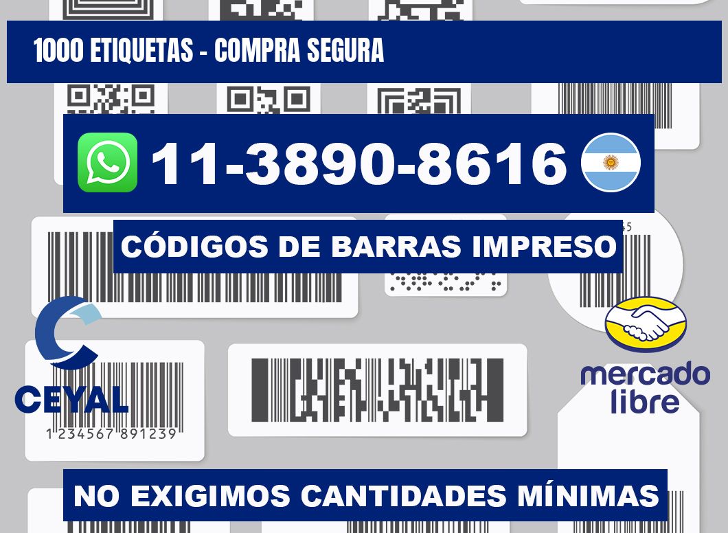 1000 ETIQUETAS - Compra segura