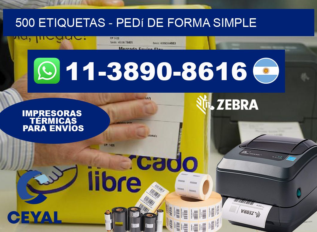 500 ETIQUETAS - Pedí de forma simple