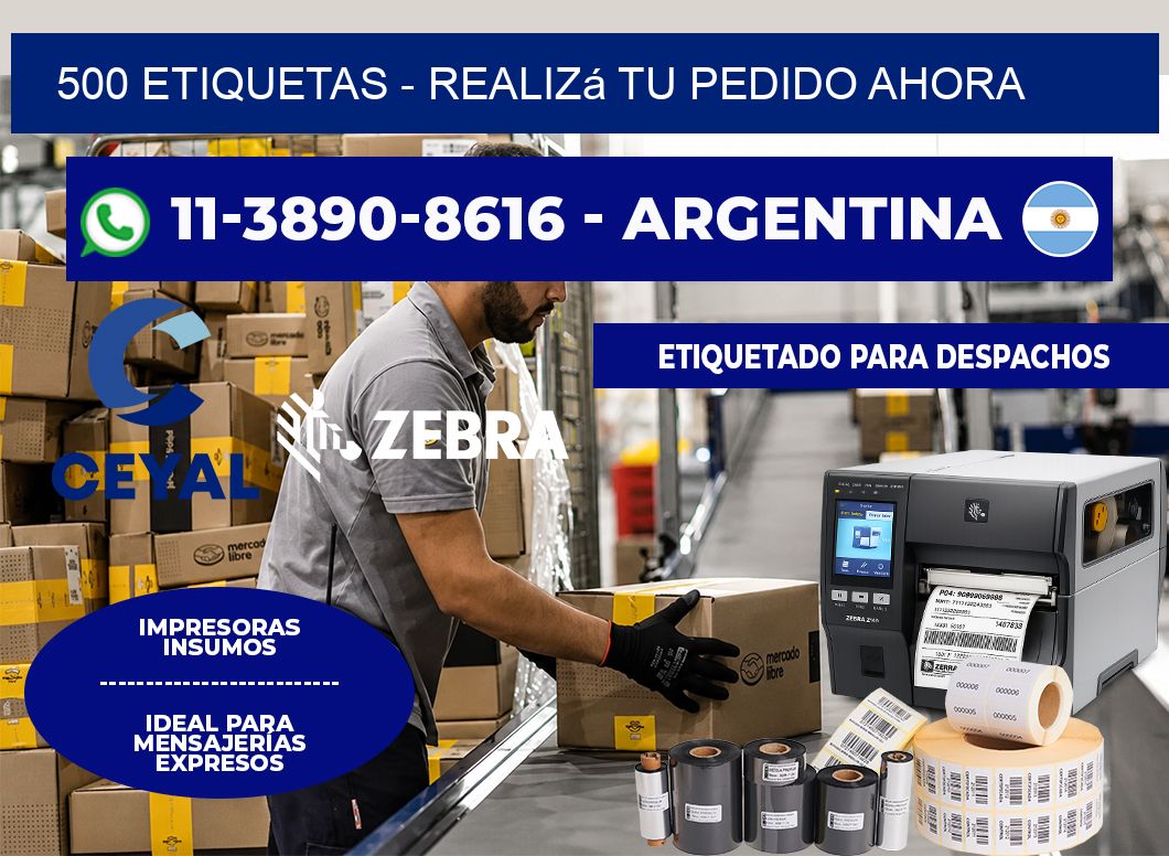 500 ETIQUETAS - Realizá tu pedido ahora