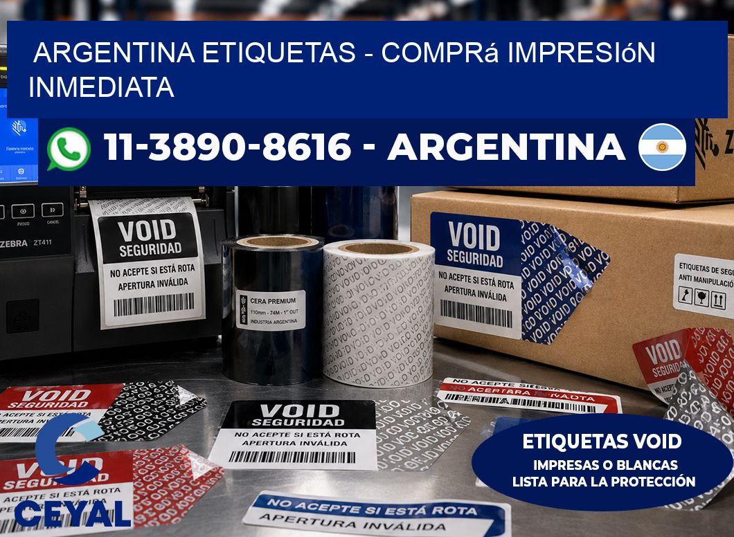 ARGENTINA ETIQUETAS - Comprá impresión inmediata