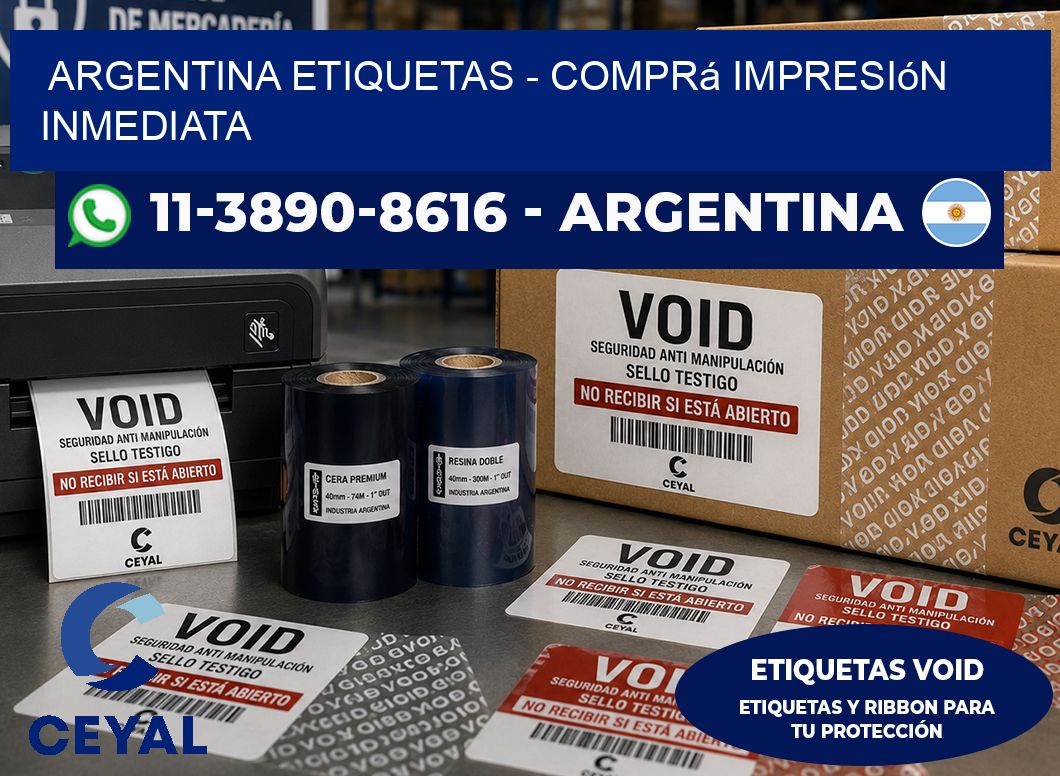 ARGENTINA ETIQUETAS - Comprá impresión inmediata