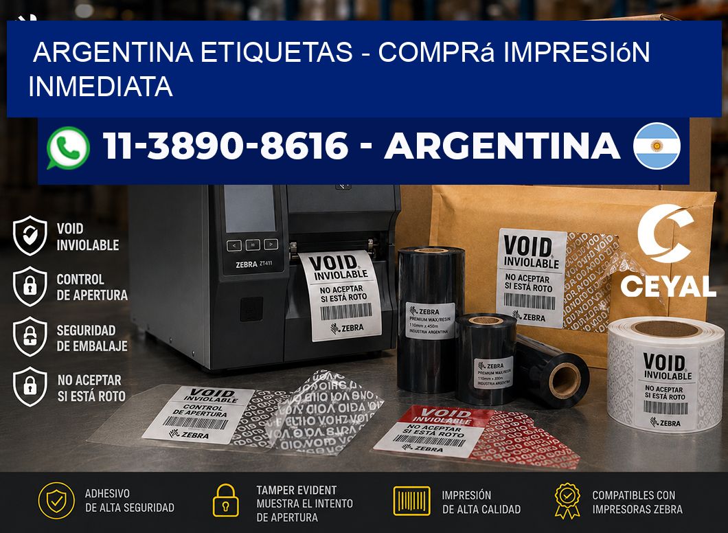 ARGENTINA ETIQUETAS - Comprá impresión inmediata