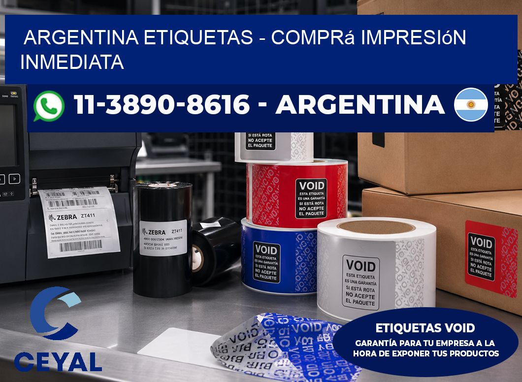 ARGENTINA ETIQUETAS - Comprá impresión inmediata