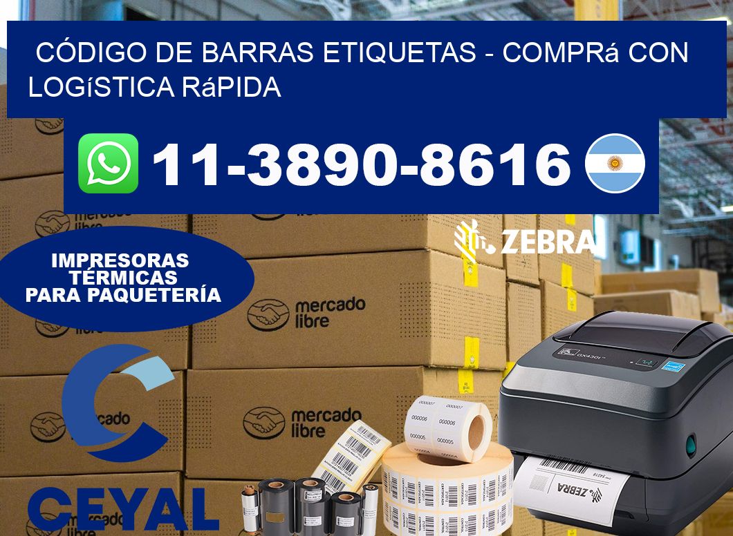 CÓDIGO DE BARRAS ETIQUETAS - Comprá con logística rápida