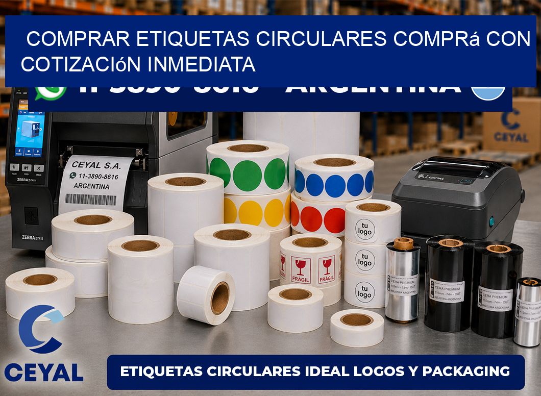 COMPRAR ETIQUETAS CIRCULARES Comprá con cotización inmediata