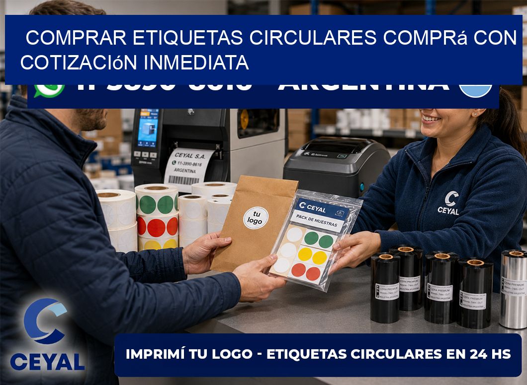 COMPRAR ETIQUETAS CIRCULARES Comprá con cotización inmediata