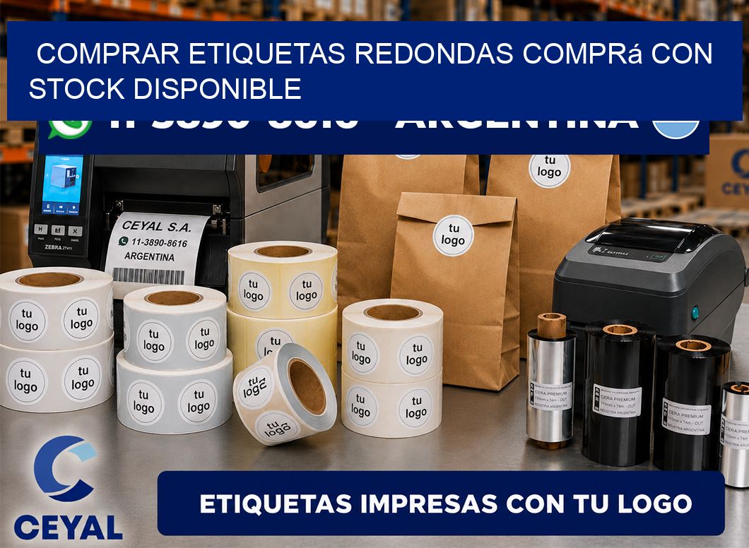 COMPRAR ETIQUETAS REDONDAS Comprá con stock disponible