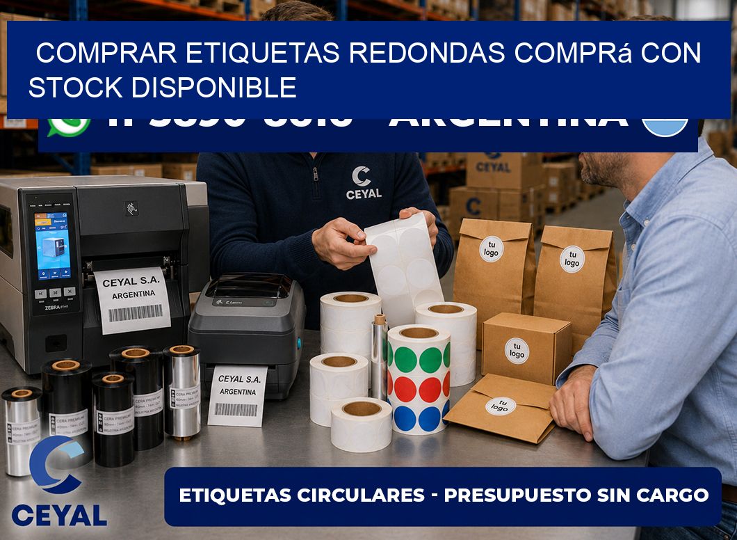 COMPRAR ETIQUETAS REDONDAS Comprá con stock disponible