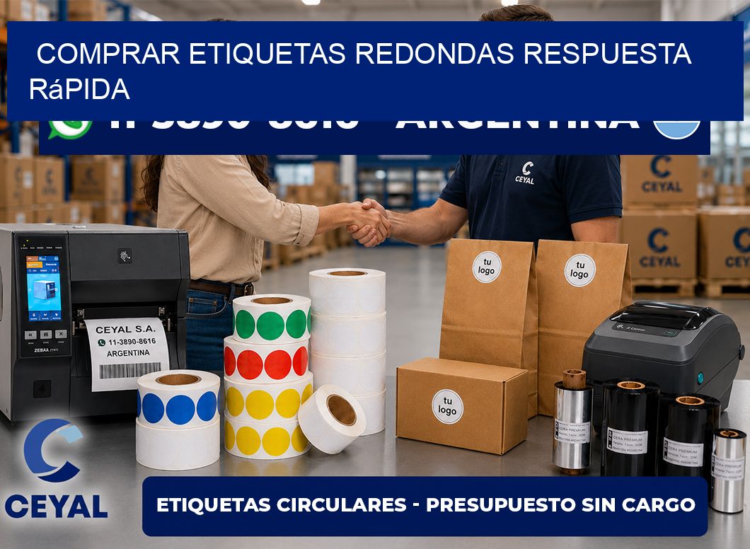 COMPRAR ETIQUETAS REDONDAS Respuesta rápida