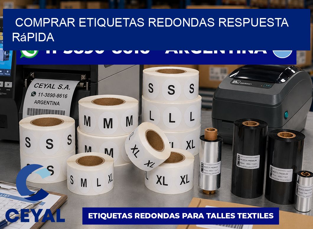 COMPRAR ETIQUETAS REDONDAS Respuesta rápida