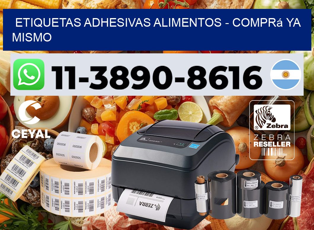 ETIQUETAS ADHESIVAS ALIMENTOS - Comprá ya mismo