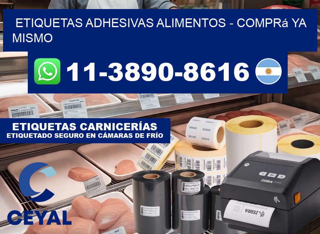 ETIQUETAS ADHESIVAS ALIMENTOS - Comprá ya mismo