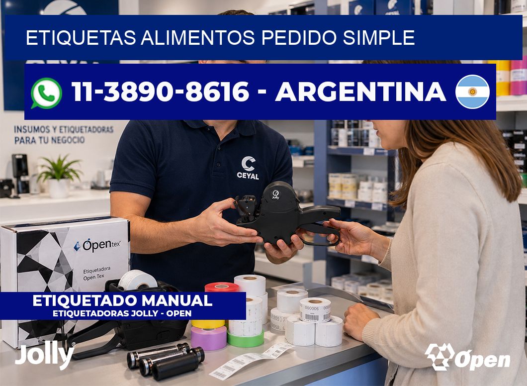 ETIQUETAS ALIMENTOS Pedido simple