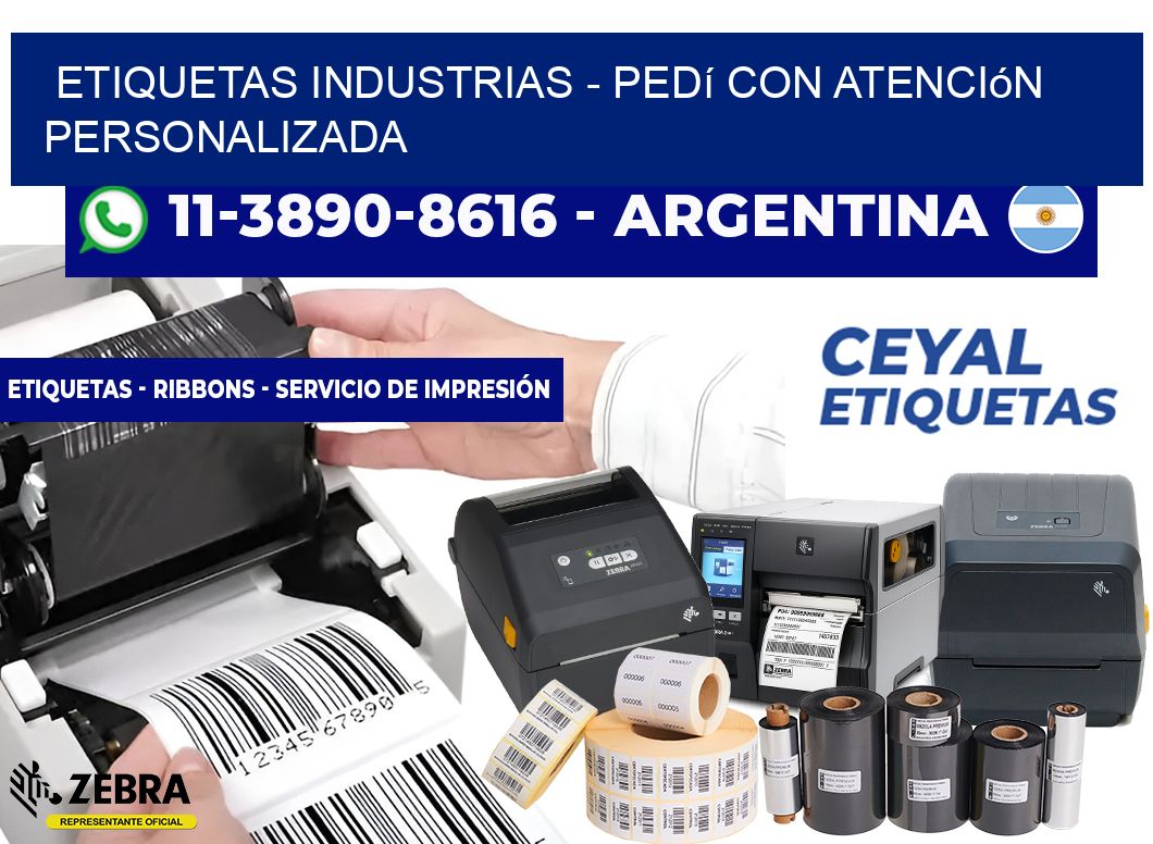 ETIQUETAS INDUSTRIAS - Pedí con atención personalizada
